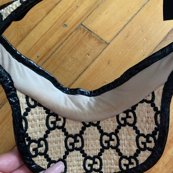 Gucci visor raffia tan and Black hat - Picture 6 of 6